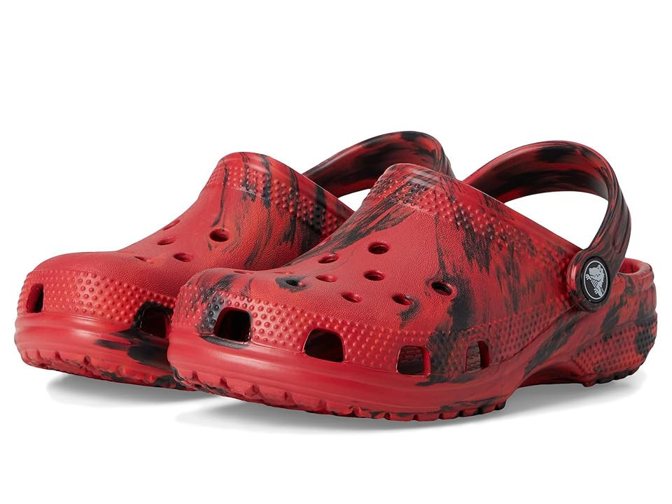 Crocs Kids Classic Marbled Tie-Dye CLogs (Little Kid/Big Kid) Kids Shoes Pepper/Black: 11 Little Kid M | Zappos.com