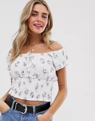 Wild Honey top with smocked waist in vintage floral | ASOS US