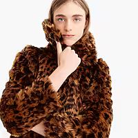 Faux-fur leopard coat | J.Crew UK