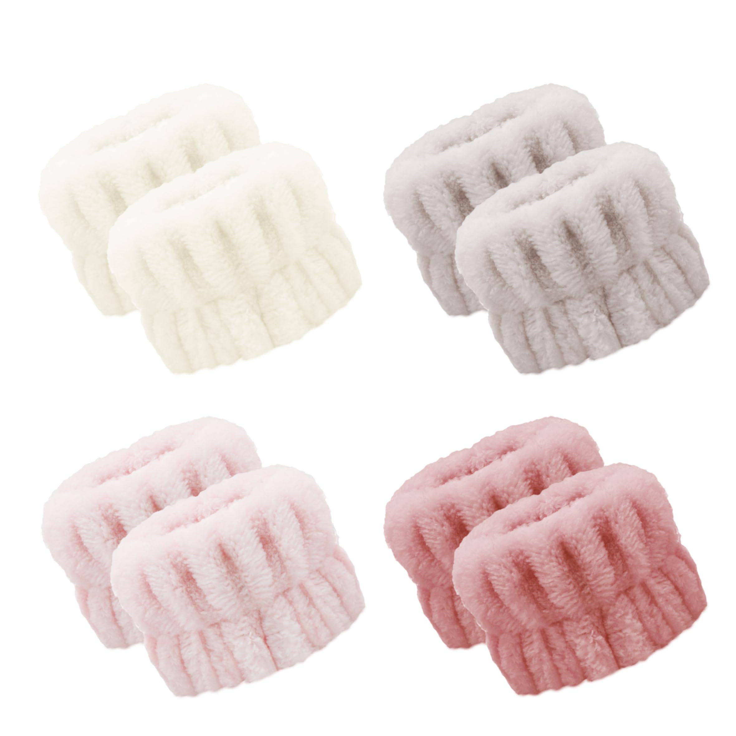 4 Pairs Wrist Bands for Washing Face, Microfiber Wristbands for Women Skin Care Preventing Water ... | Amazon (US)