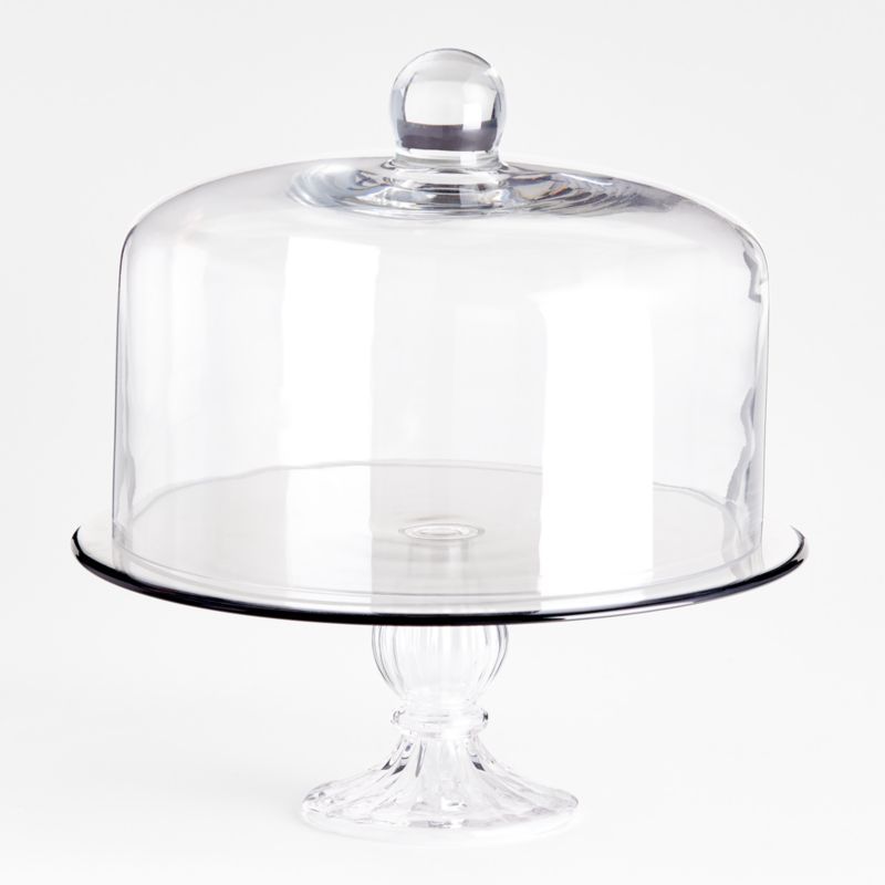 Claude Glass Cake Stand with Lid + Reviews | Crate & Barrel | Crate & Barrel
