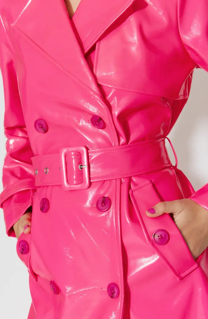Cleo Faux Leather Trench Coat | Nordstrom