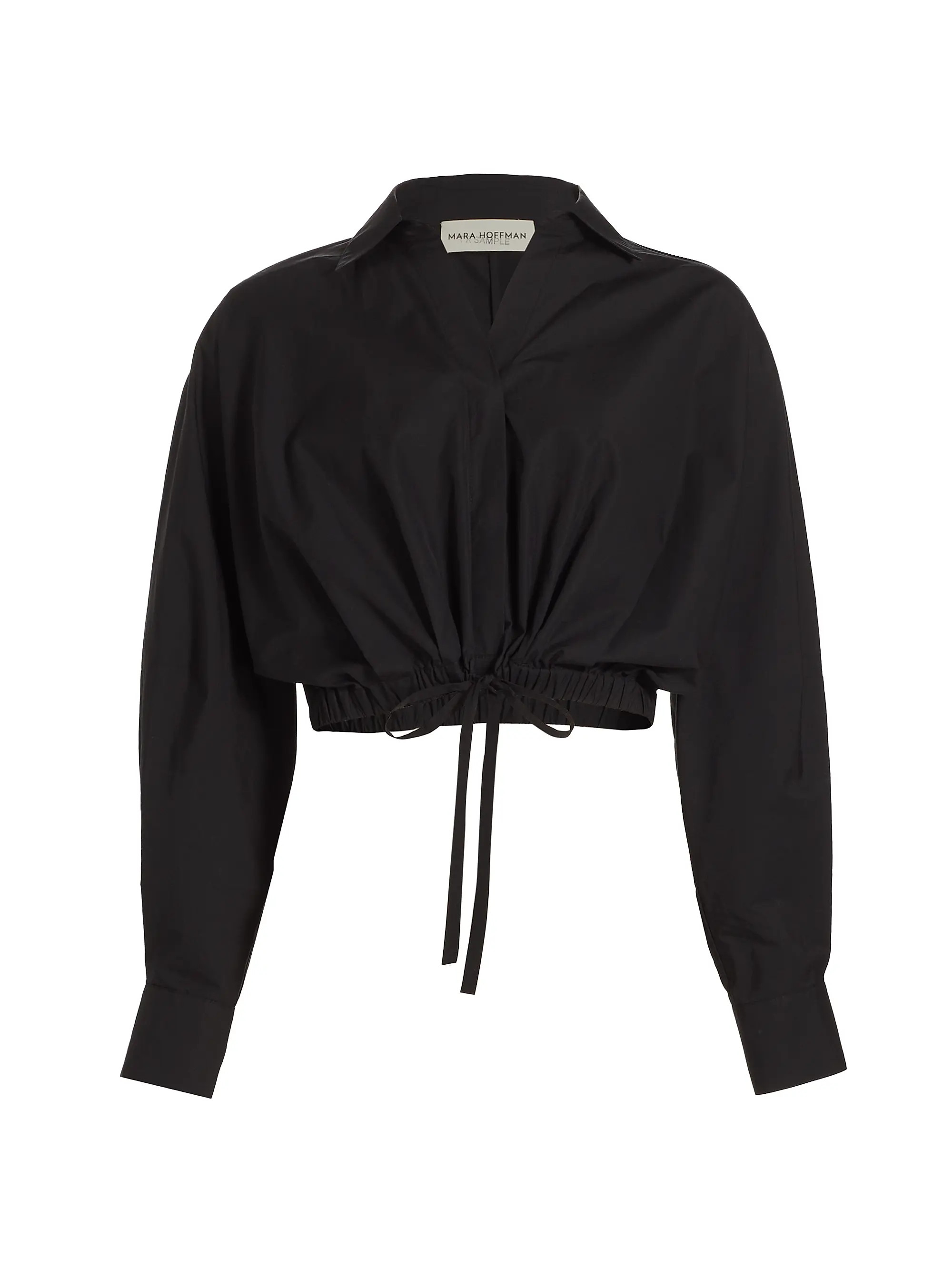 Shop Mara Hoffman Heidi Crop Drawstring Top | Saks Fifth Avenue | Saks Fifth Avenue