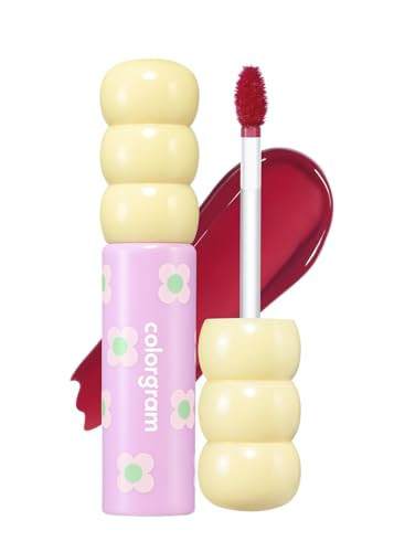 COLORGRAM Fruity Glass Tint 08 Lovely Raspberry | Korean Long Lasting & Waterproof Lip Stain | Glossy Dewy Lip Gloss, Highly Pigmented Raspberry Red Shade with Glowing effect 0.11 Oz. | Amazon (US)