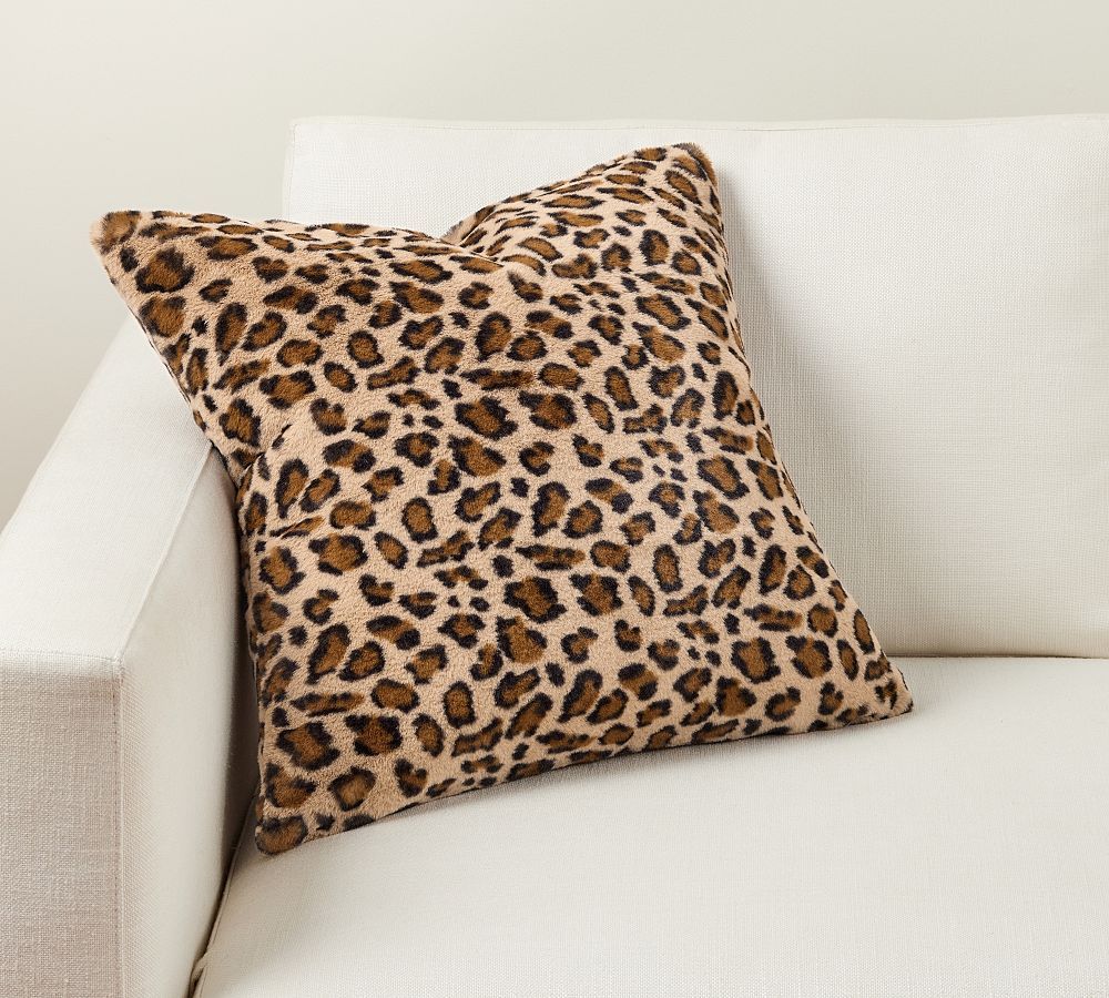 Faux Fur Cheetah Pillow | Pottery Barn (US)