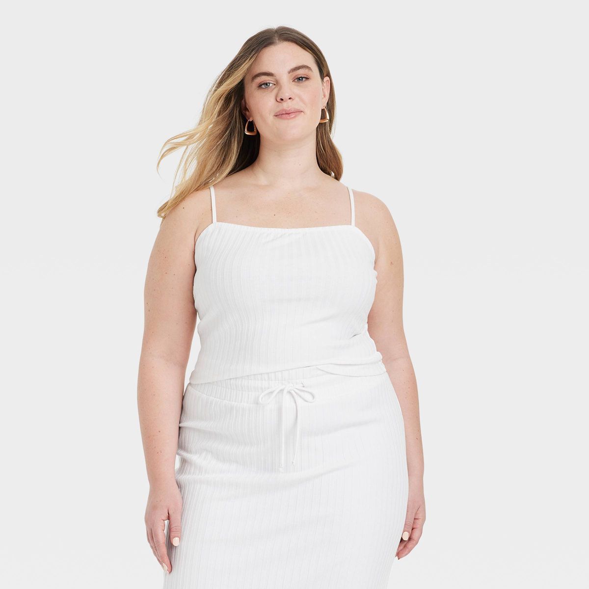 Women's Rib Cami Tank Top - Universal Thread™ White XXL | Target