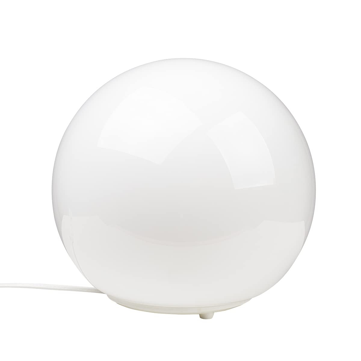 IKEA FADO ball-shaped table lamp made from hand blown glass, 25 cm diameter, Glass, White, 28 x 27 x 28 cm | Amazon (UK)