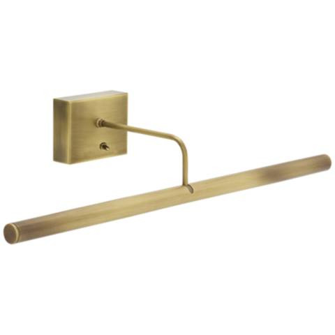 Slim-Line 24" Wide Antiqued Brass Battery LED Picture Li | Lamps Plus