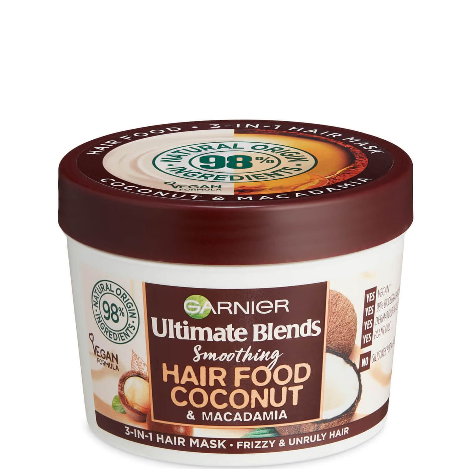 Garnier Ultimate Blends Hair Food Coconut Oil 3-in-1 Frizzy Hair Mask Treatment 390ml | Look Fantastic (ROW)