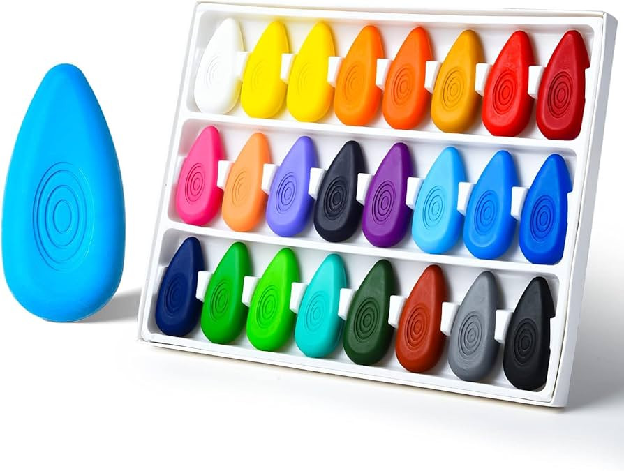 Four Candies Toddler Crayons 24 Count, Non Toxic Washable Crayons for Toddlers 1-3, Unbreakable E... | Amazon (US)