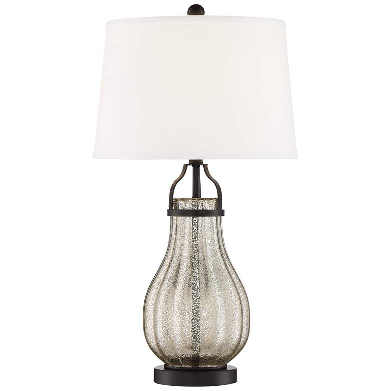 Arian Oil-Rubbed Bronze Fluted Mercury Glass Table Lamp - #79C42 | Lamps Plus | Lamps Plus