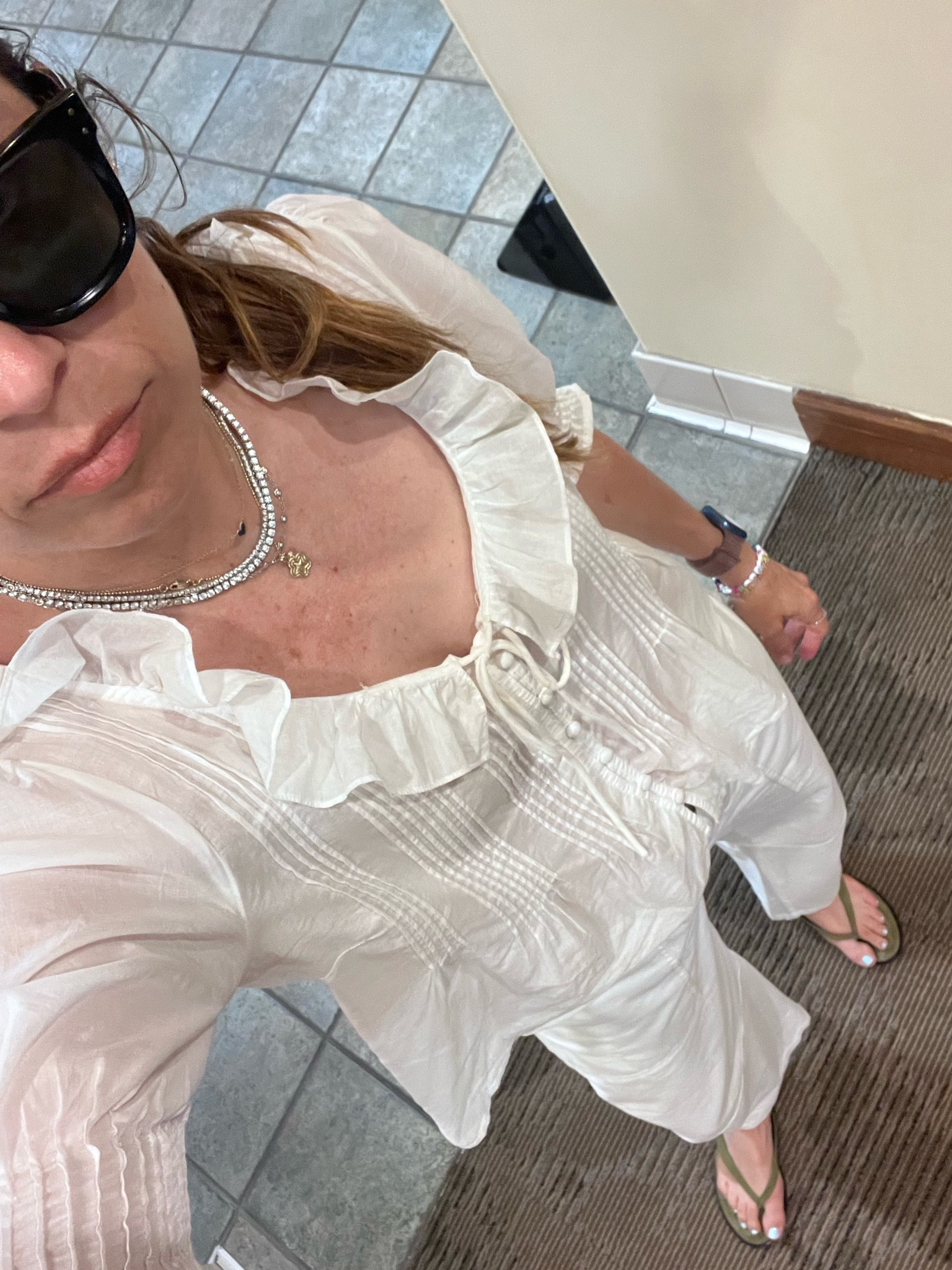 All white outfit, barrel trousers, cool girl style, cool girls aesthetic, rich girl style, quiet luxury, Tennis necklace, over 40 style, over 40 outfit, simple outfit, White after Labor Day, Labor Day weekend ￼

#LTKWorkwear #LTKWedding #LTKSeasonal