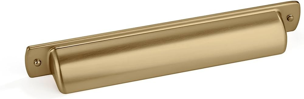 khtumeware 6 Pack 5" Drawer Pulls Brushed Brass Cabinet Cup Pulls Kitchen Hardware Brushed Gold C... | Amazon (US)