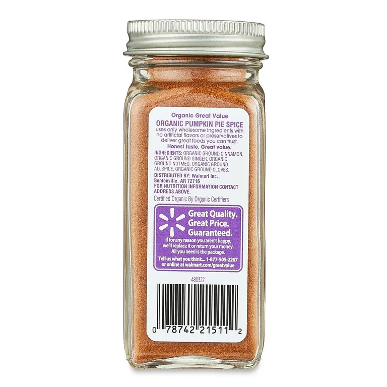 Great Value Organic Pumpkin Pie Spice, 1.65 oz | Walmart (US)