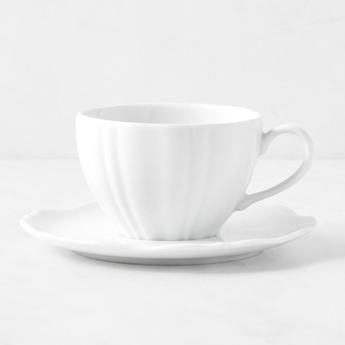 Pillivuyt Chantal Porcelain Cups & Saucers | Williams-Sonoma