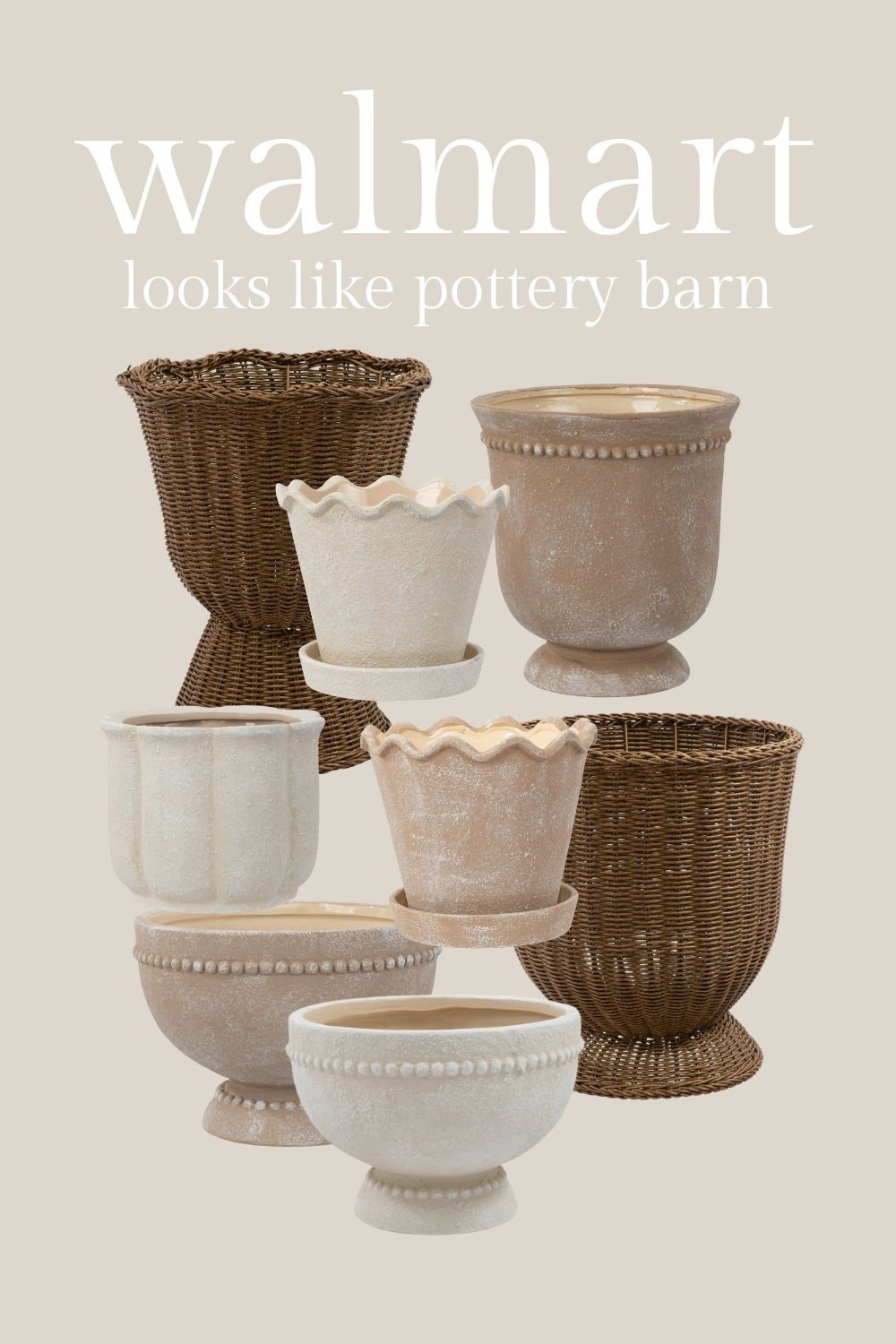 New woven and ceramic platers at walmart and they are giving pottery barn! These have me excited for spring! Might have to get some for indoor plants until then. 

#LTKHome #LTKFindsUnder100 #LTKSeasonal