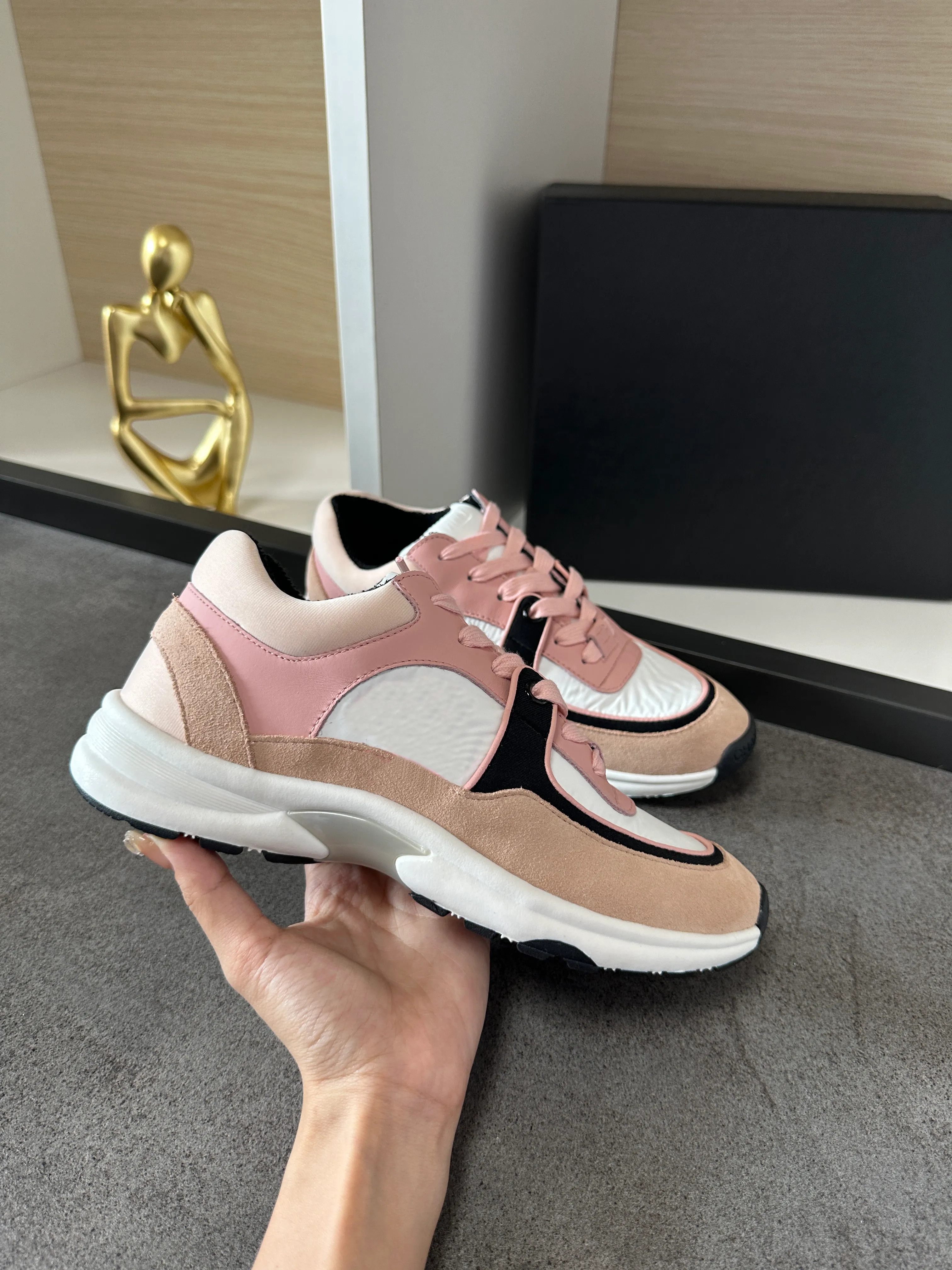 luxury shoes designer men women reflective sneakers Genuine Leather party velvet calfskin mixed f... | DHGate