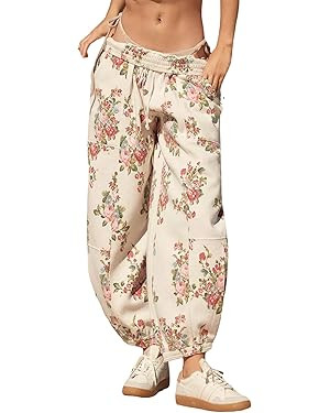 Leopard Pants Baggy Sweatpants Cheetah Print Barrel Pants Trousers | Amazon (US)