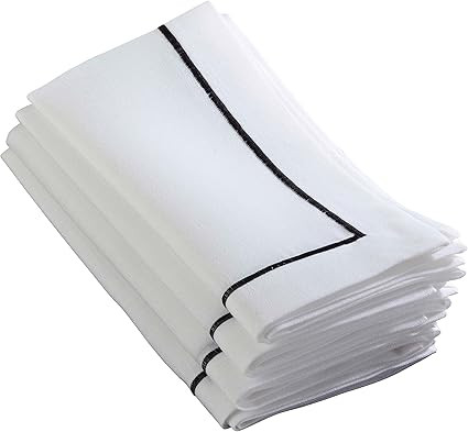 SARO LIFESTYLE 810.BK20S Classic Line 810 Classic Line Collection Embroidered Line Design Dinner ... | Amazon (US)