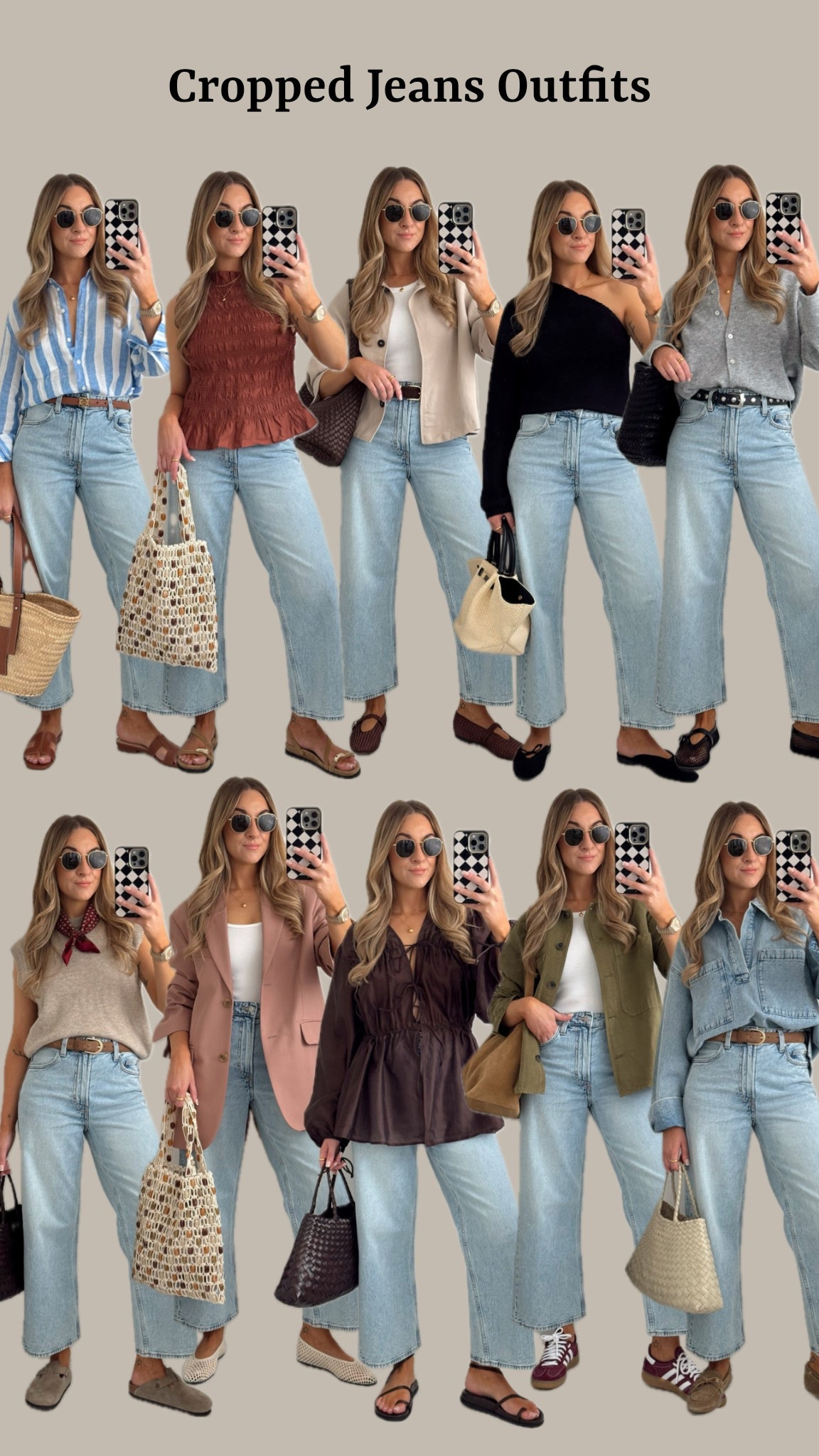 Cropped jeans, 10 ways 👉🏼