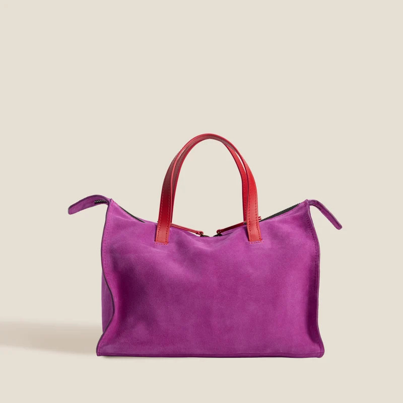 Zoe Satchel - Suede Wineberry | Parker Thatch