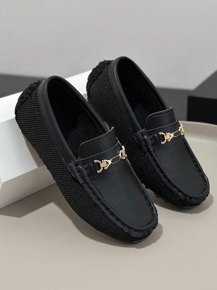 Kids Business Casual Loafers, 2025 New Knitted Breathable Lightweight Fashion Moccasins | SHEIN