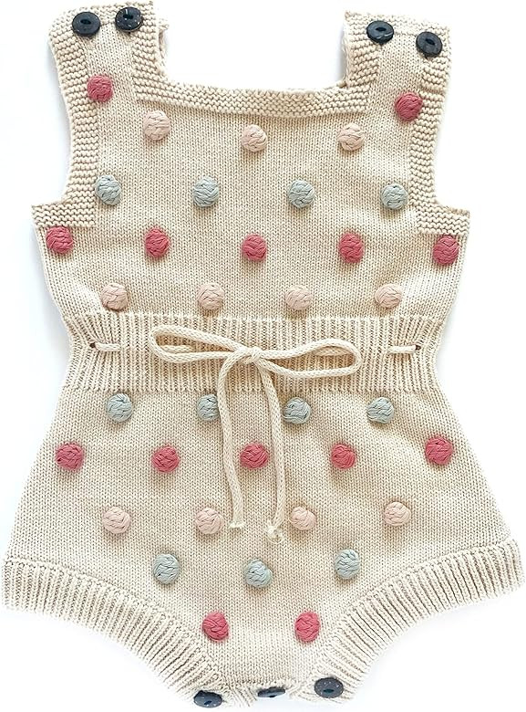 Just Bodi Premium Baby Trendy Girl Clothes Knitted Romper Onesie Bodysuit Jumper Soft Stretchy an... | Amazon (US)