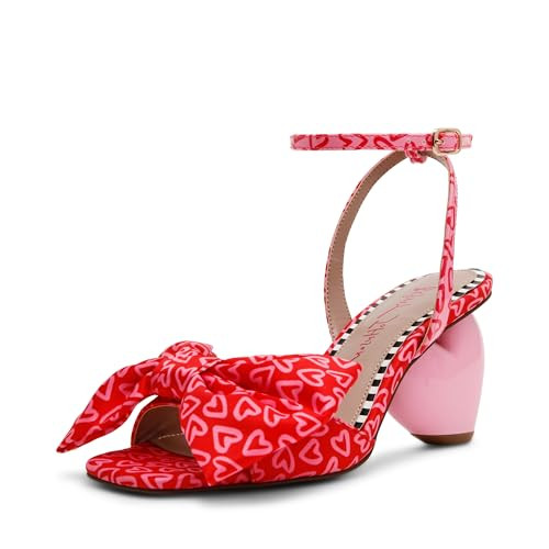 Betsey Johnson Women's Kendal Heeled Sandal, Red Multi, 9.5 M | Amazon (US)