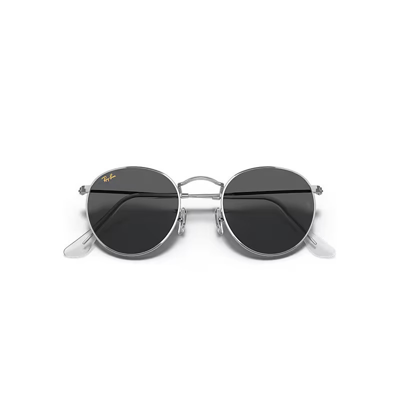 Ray-Ban Round Metal Legend Gold Sunglasses Silver Frame Grey Lenses 53-21 | Ray-Ban (US)