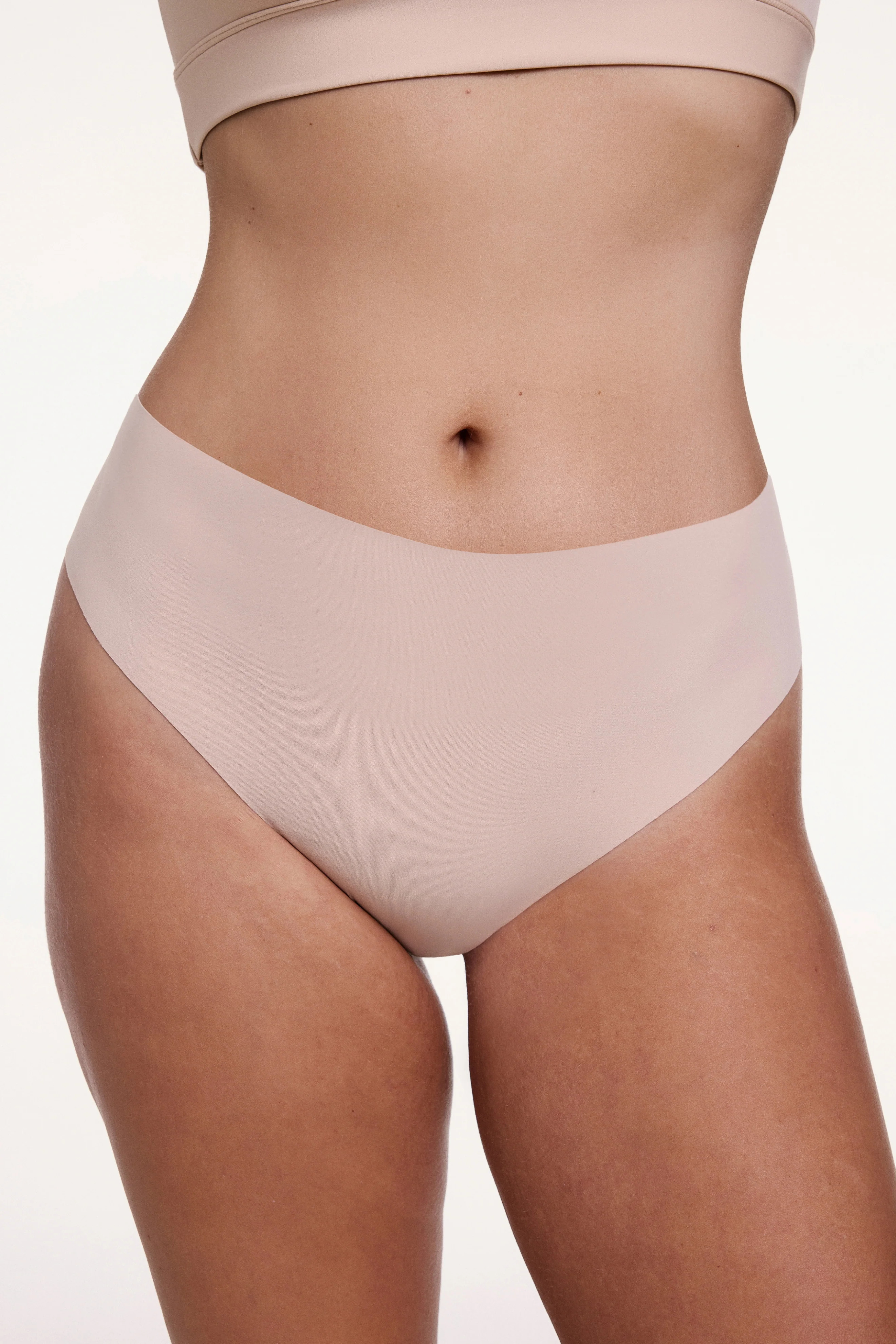 Invisible No Show Highwaist Thong - Beige | Harper Wilde