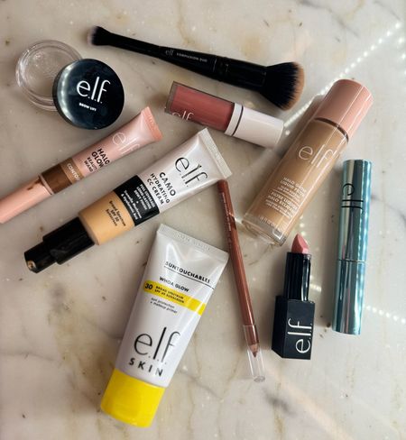 I tried all of these Elf Cosmetic products from @walmart so you don’t have to! So. Many. Good. Dupes. Products and colors listed below. You’re welcome 💋 #walmartpartner

- Whoa Glow SPF30 Sunscreen + Makeup Primer in Sunlight 
- Brow Lift 
- Halo Glow Liquid Filter in 3.5 Medium 
- Big Ego Waterproof Mascara in Black 
- Camo Hydrating CC Cream in Medium 330W
- Camo Liquid Blush in Suave Mauve 
- Halo Glow Beauty Contour Wand in Medium 
- Complexion Duo Dual-Ended Brush 
- Lipliner in Truth or Bare 
- O Face Satin Lipstick in Dirty Talk 
- Hydrating Camo Concealer in Medium Sand

#LTKBeauty #LTKFindsUnder50 #LTKStyleTip