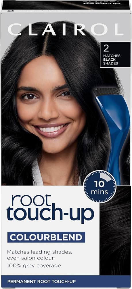 Clairol Nice'n Easy Root Touch-Up Permanent Hair Dye, 2 Black | Amazon (UK)