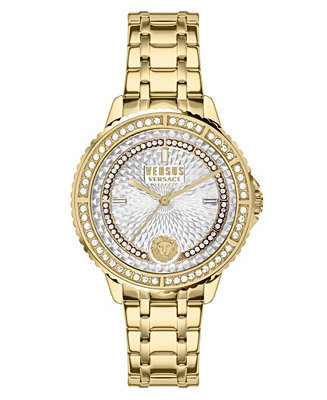 Versus by Versace Women's Montorgueil Gold-tone Stainless Steel Bracelet Watch 38mm | Macy's