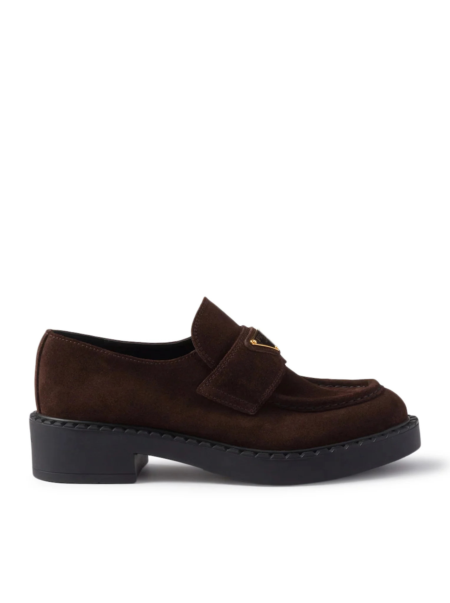 CHOCOLATE SUEDE LOAFERS - Prada - Woman | Suitnegozi INT