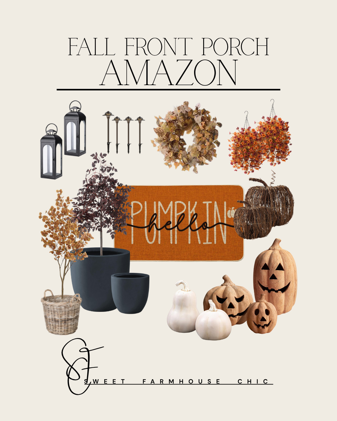 Amazon Fall Front Porch 

// Fall, Fall 2025, Fall Front Porch, Fall Decor, Fall Amazon, Amazon Fall, Amazon Fall Decor, Fall Decor Amazon, Amazon, Front Porch, Front Porch Decor, Front Porch Rug, Lantern, Outdoor Lantern, Outdoor Lights, Wreath, Fall Wreath, Front Door Wreath, Artificial Flowers, Pumpkin, Terracotta Pumpkin, Artificial Plants, Artificial Outdoor Plants, Planters, Outdoor Planter 

 

#LTKSeasonal #LTKHome #LTKautumn