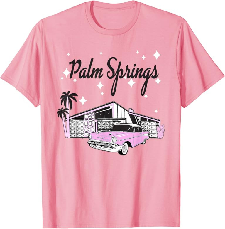 Vintage Mid Century Palm Springs California 1950s Atomic age T-Shirt | Amazon (US)