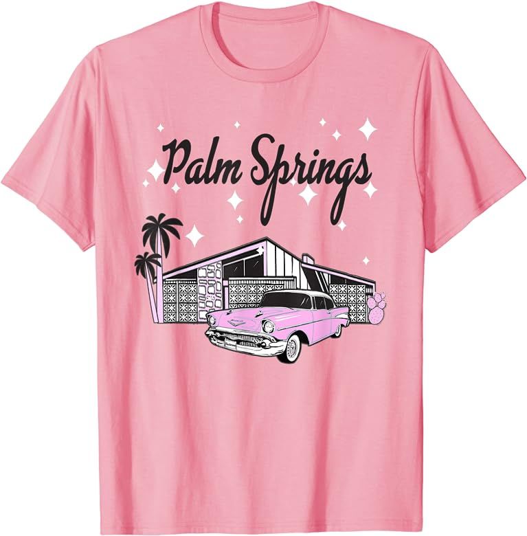 Vintage Mid Century Palm Springs California 1950s Atomic age T-Shirt | Amazon (US)