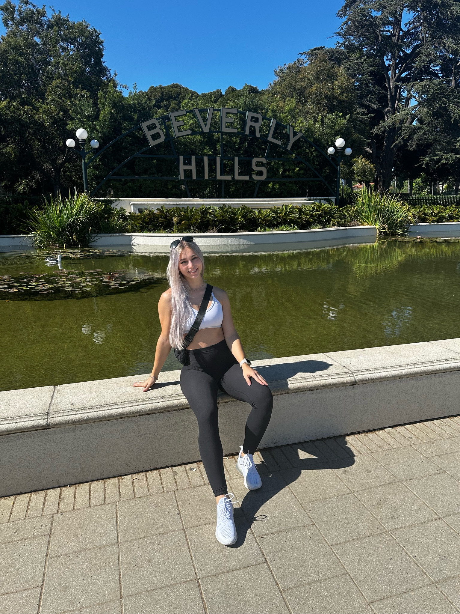 Whenever I travel, a good sports bra and a pair of tights is all I need! 