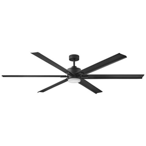 82" Hinkley Indy Maxx Matte Black Outdoor LED Smart Ceiling Fan | Lamps Plus
