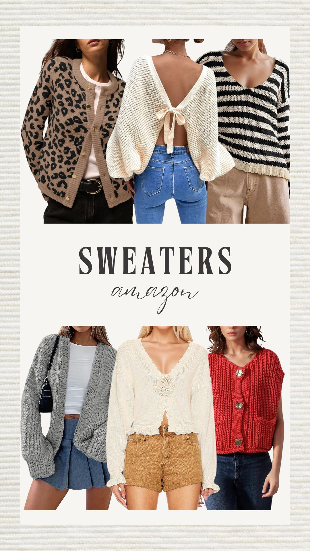 The cutest sweaters and cardigans from Amazon! 

Trending. Fall fashion. Tie back

#LTKSeasonal #LTKstyletip #LTKfindsunder50