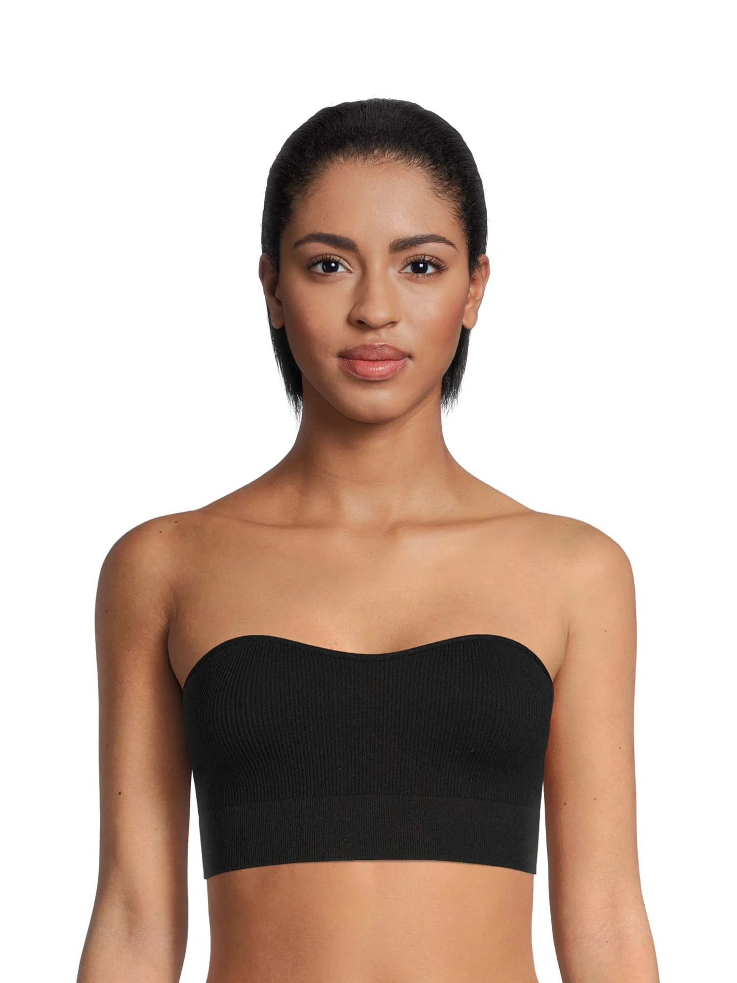 No Boundaries Juniors' Seamless Sweetheart Neckline Bandeau, Sizes to 3XL | Walmart (US)