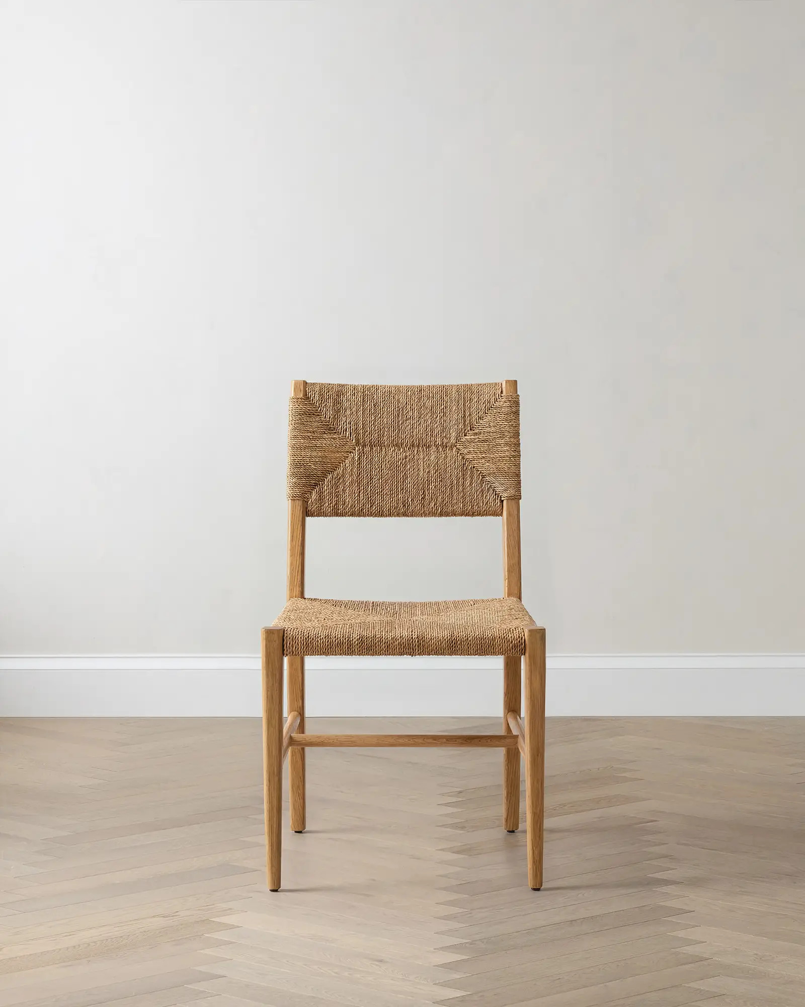 Woven Dining Chair with Solid Oak Frame (Set of 2) | Quince