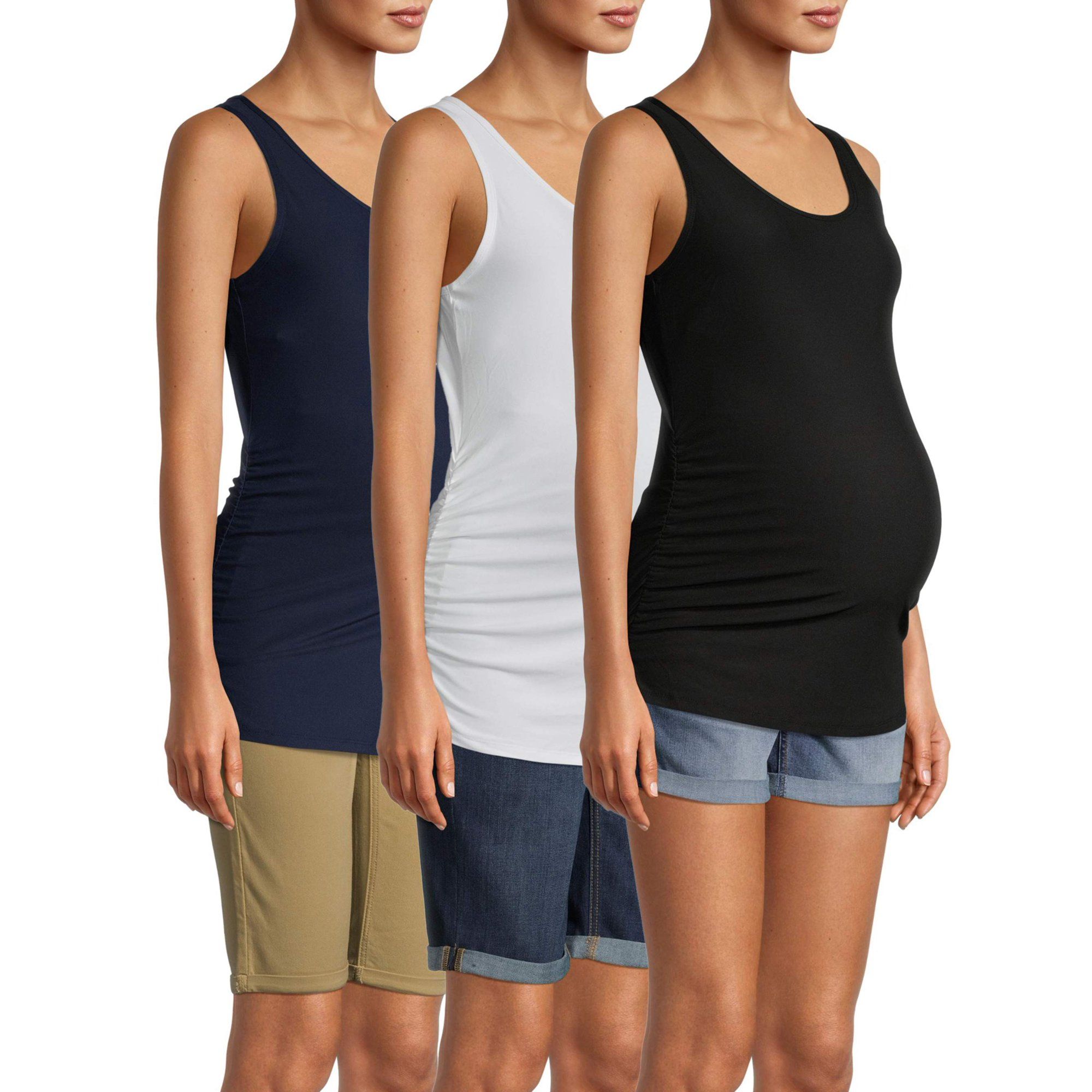 Time and Tru Maternity Basic Tank Top, 3 pack | Walmart (US)