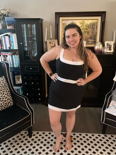Meredith Blake Moment 

Wearing a large but could have done a medium 

Midsize outfit, active dress, black and white dress, athletic dress, little black dress, travel outfit 

#LTKtravel #LTKmidsize #LTKSeasonal