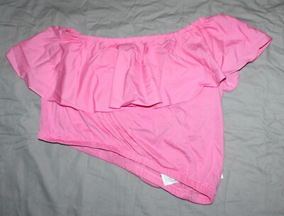 Women's One Shoulder Ruffle Top - A New Day By Target Pink Size M NWT | eBay US