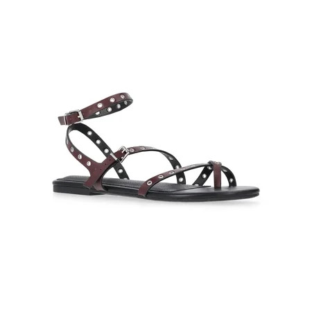 No Boundaries Strappy Flat Sandals Women s | Walmart (US)