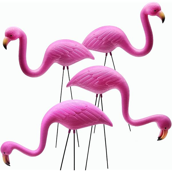 GIFTEXPRESS Large Bright Pink Flamingo Yard Ornament/ Flamingo Garden Statue / Pink Flamingo Garden  | Amazon (US)