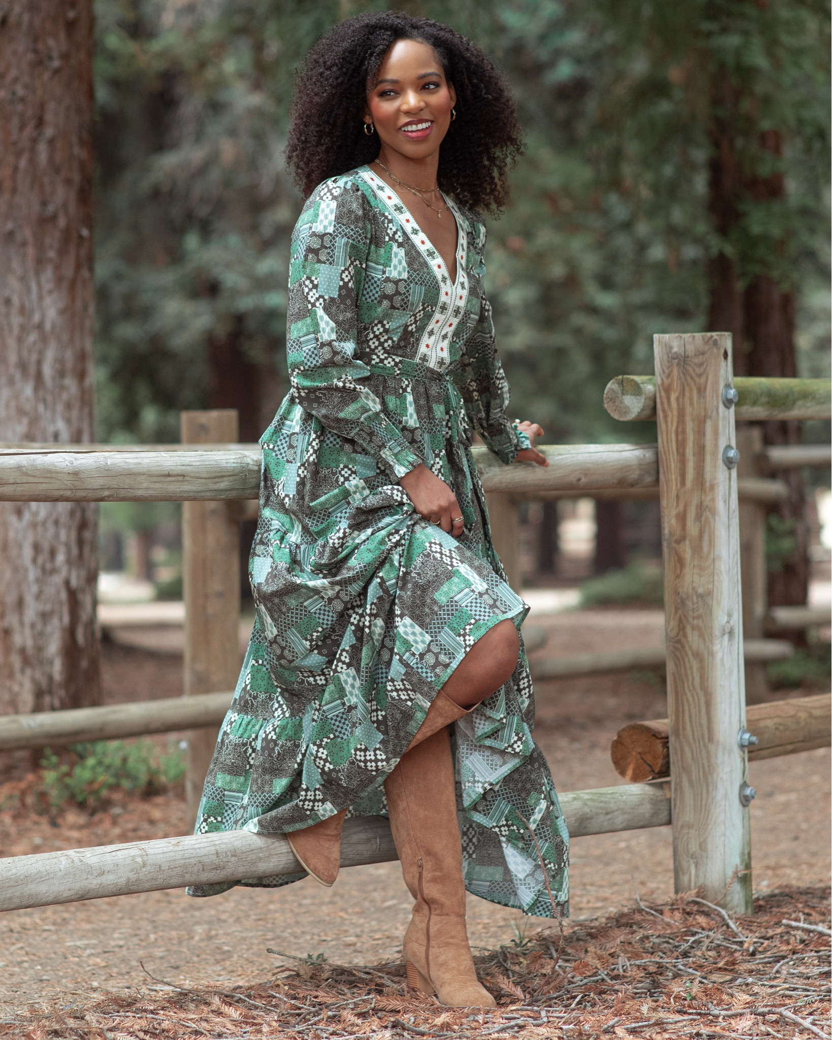 This green print maxi dress is perfect for the holidays! It’s not overly festive, but still fits the theme 💚

#LTKSaleAlert #LTKBump #LTKHoliday