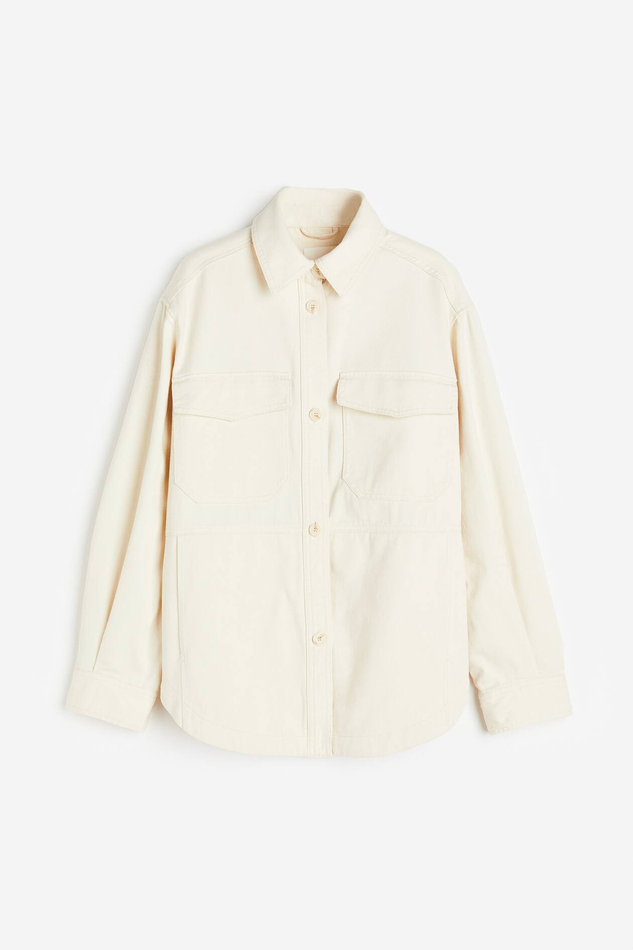 Shacket aus Twill - Cremefarben - Ladies | H&M AT | H&M (DE, AT, CH, NL, FI)