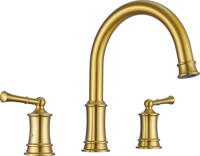 Brushed Gold Roman Tub Faucet, Antique Bathtub Faucet Set 3 Hole, High Flow Bath Tub Faucet 12-16... | Amazon (US)